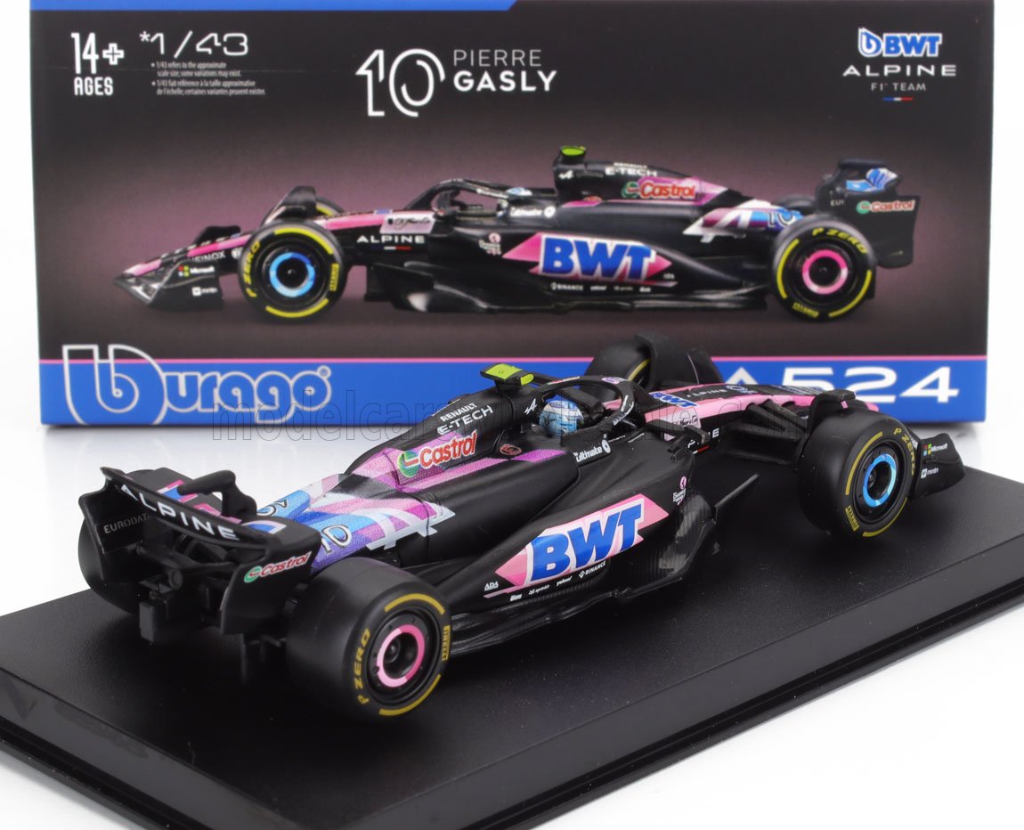 ALPINE | F1 A524 TEAM BWT ALPINE N 10 SEASON 2024 PIERRE GASLY - WITH PILOT AND SHOWCASE