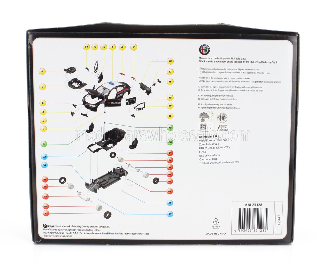 ALFA ROMEO | GIULIA CARABINIERI 2016 - 36 PEZZI - 36 PCS