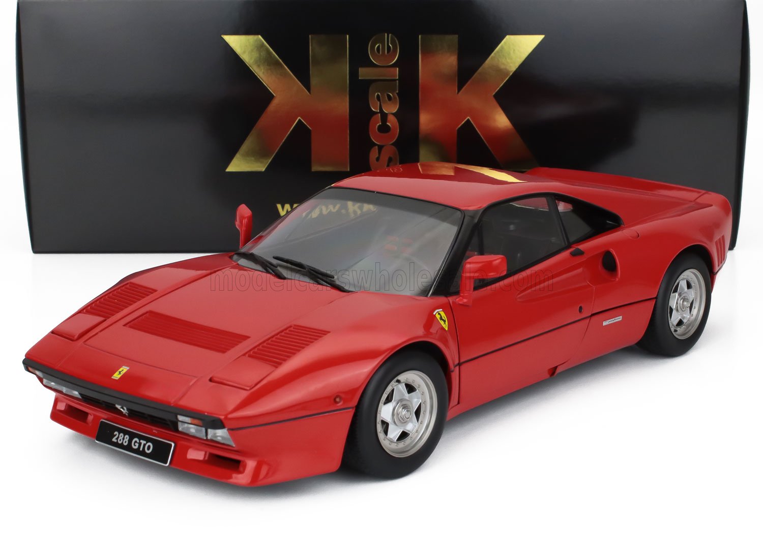 Ferrari 288 GTO 1984 – Miniature KK-Scale 1/12 – Rouge – 5 Ouvrants – Neuf