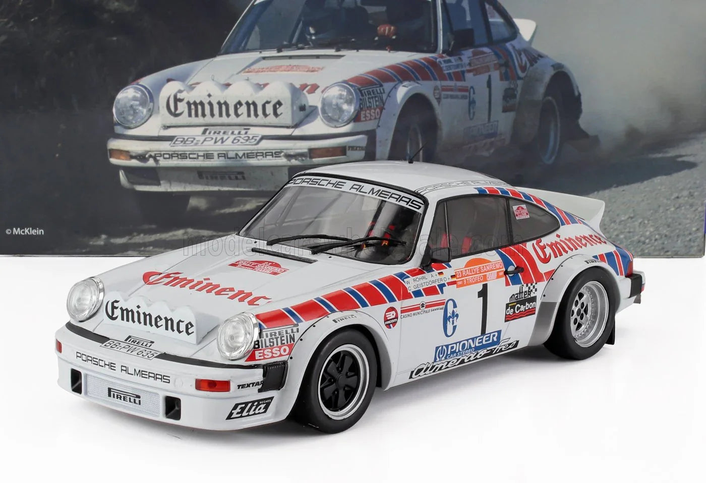 Ottomobile 1:18 Porsche 911 SC Gr.4 #1 Rallye San Remo 1981 Röhrl, Geistdörfer CK001 model auto