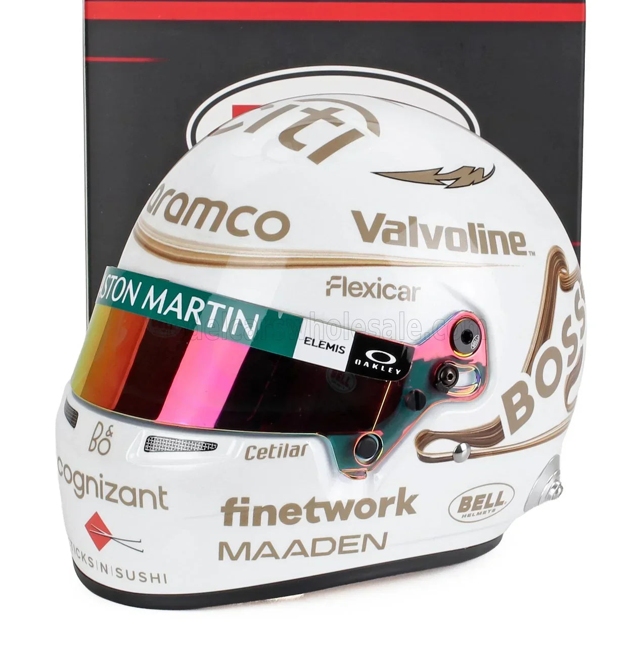 bell alonso helmet BELL HELMET - CASCO HELMET F1 FERNANDO ALONSO TEAM ASTON MARTIN ARAMCO  COGNIZANT N 14 CHINA GP 2025 - WHITE - Scale Model Cars