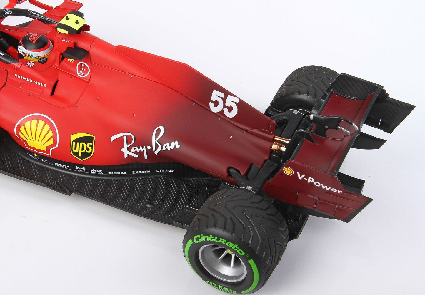 FERRARI SF21 GRAN PREMIO DEL MADE IN ITALY E DELL'EMILIA ROMAGNA CARLOS SAINZ CAR N. 55 GREEN INTERMEDIATE TIRES - Vroomi
