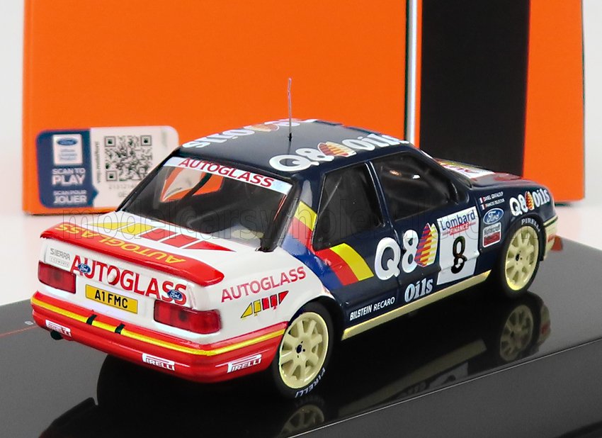 FORD INGLATERRA - SIERRA RS COSWORTH N 8 RALLY RAC LOMBARD 1991 F.DELECOUR - D.GRATALOUP - AZUL BLANCO