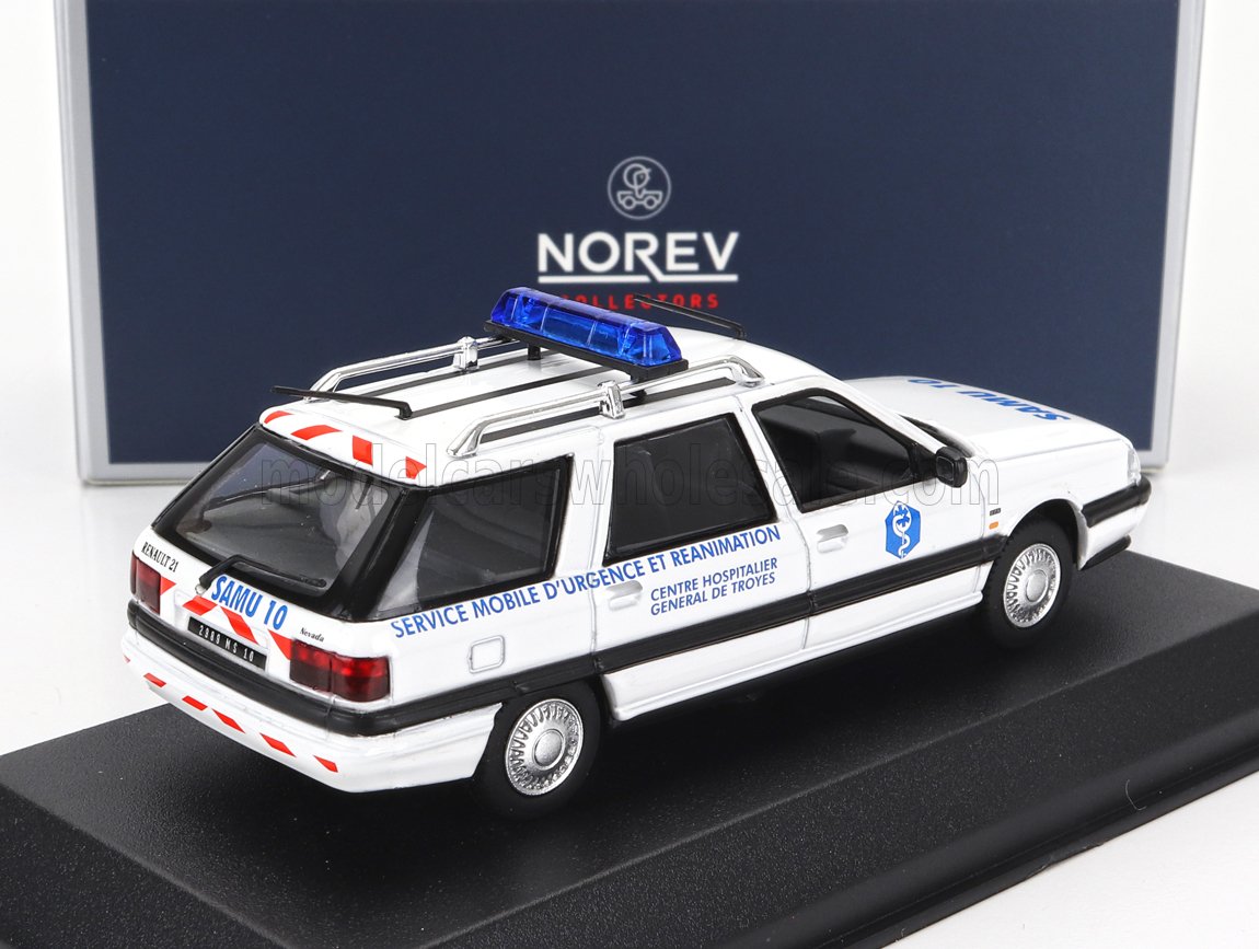 RENAULT - R21 NEVADA SW STATION WAGON SAMU AMBULANCIA 1991 - BLANCO