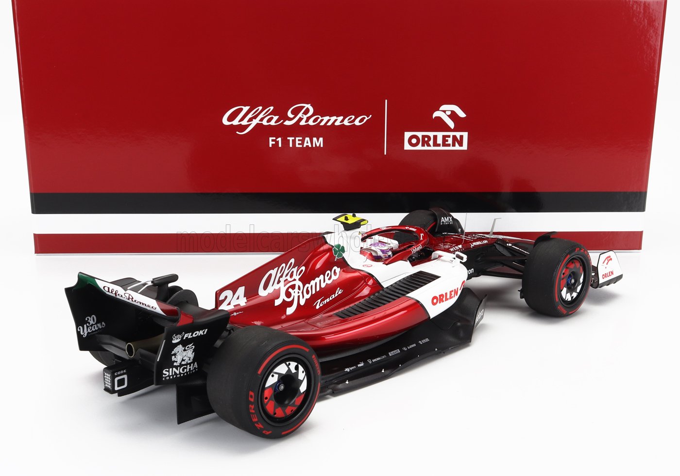 ALFA ROMEO - F1 C42 TEAM ORLEN RACING N 24 10th BAHRAIN GP 2022 GUANYU ZHOU - WHITE RED MET
