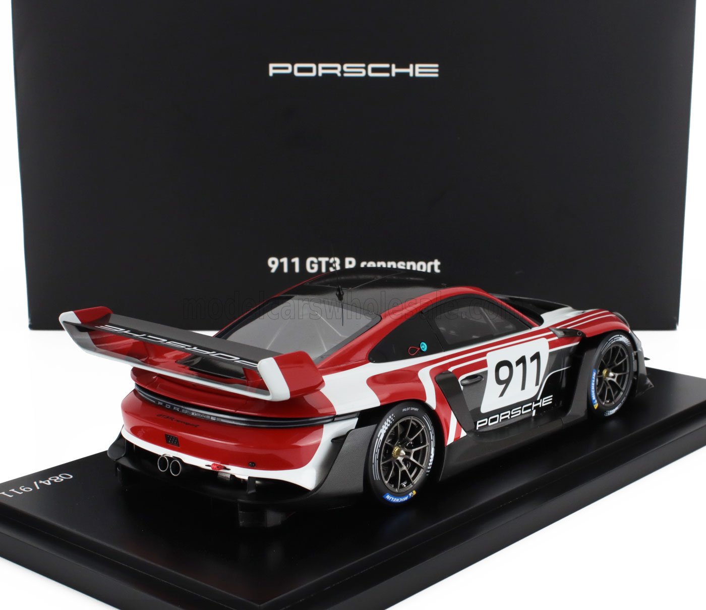 PORSCHE | 911 992 GT3 R N 911 RACING FLACHT DESIGN COUPE 2021 - CON VETRINA - CON VITRINA