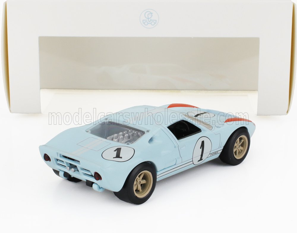 FORD USA - GT40 MKII 7.0L V8 TEAM SHELBY AMERICAN INC. N 1 2º (PERO REALMENTE GANADOR) 24h LE MANS 1966 K.MILES - D.HULME - AZUL CLARO