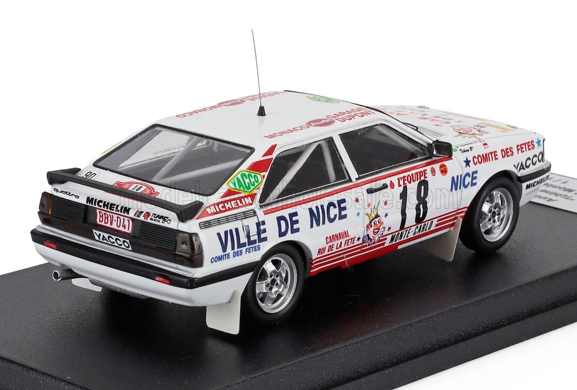 TROFEU - 1/43 - AUDI - QUATTRO COUPE N 18 RALLY MONTECARLO 1987 TCHINE - GILLES THIMONIER - BLANCO