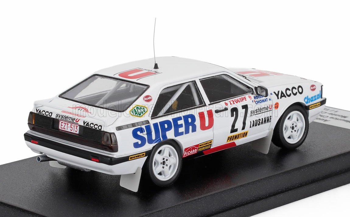 AUDI - QUATTRO COUPE N 27 RALLY MONTECARLO 1987 MAURICE CHOMAT - MICHEL ROISSARD - BLANCO