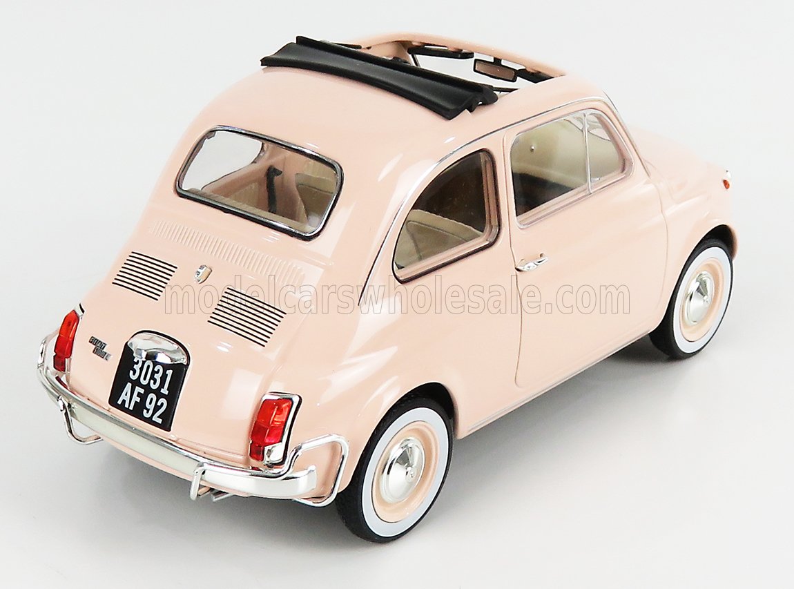FIAT - 500L TOIT OUVERT 1968 - ROSE