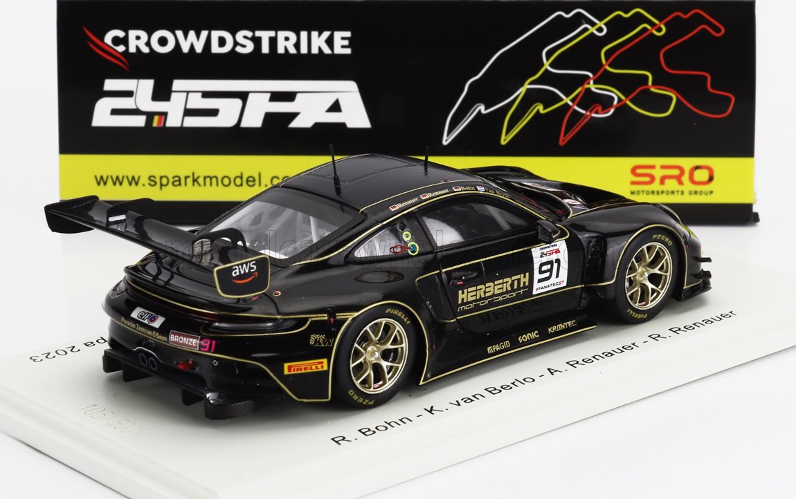 PORSCHE | 911 992 GT3 R TEAM HERBERT MOTORSPORT N 91 24h SPA 2023 R.BOHN - K.VAN BERLO - A.RENAUER - R.RENAUER