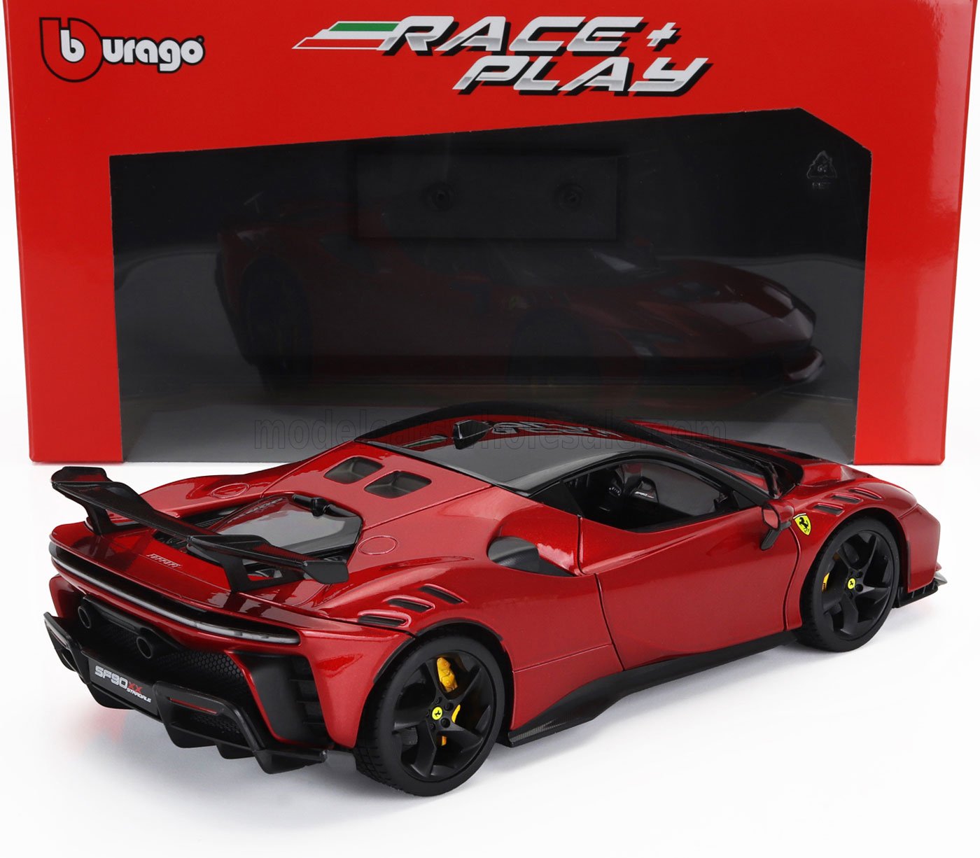 FERRARI | SF90XX STRADALE 2024 | ROSSO MAGMA - MET BLACK