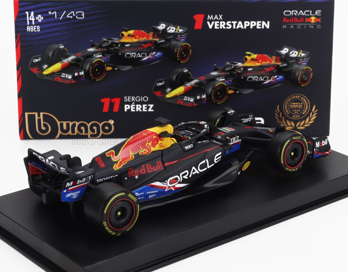 RED BULL | F1 RB19 TEAM ORACLE RED BULL RACING N 1 CHAMPION DU MONDE AUSTIN USA GP 2023 MAX VERSTAPPEN - AVEC PILOTE ET VITRINE