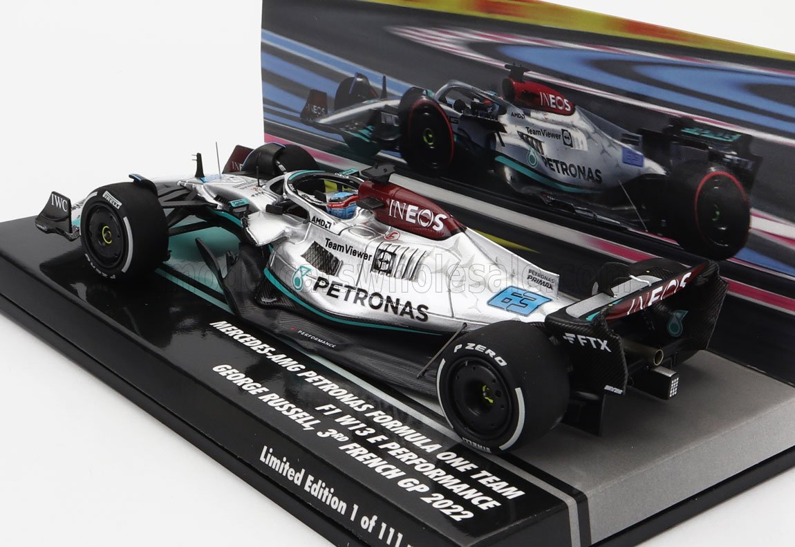 MERCEDES GP - F1 W13E TEAM MERCEDES-AMG PETRONAS F1 N 63 3rd FRANCE GP 2022 GEORGE RUSSELL - SILVER GREEN