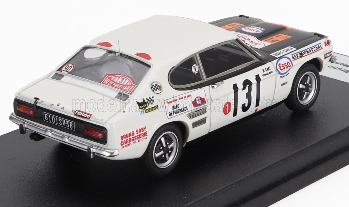 FORD ENGLAND - CAPRI 2300 (night version) N 131 RALLY MONTECARLO 1971 BRUNO SABY - BERNARD MOYET - WHITE BLACK