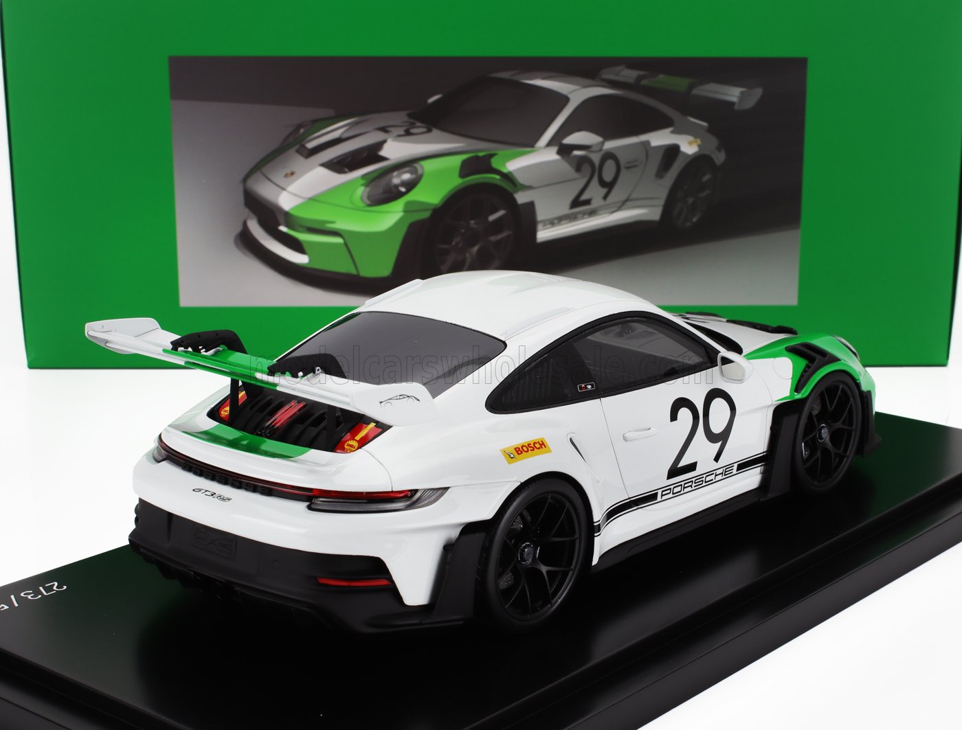 PORSCHE | 911 992 GT3 RS N 29 RACING COUPE JO SIFFERT TRIBUTE 2023 - CON VETRINA - AVEC VITRINE