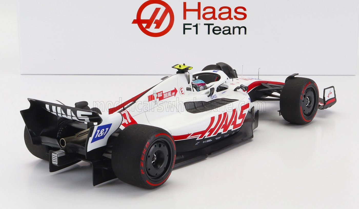 HAAS - F1 VF-22 TEAM HAAS N 47 8° (primi punti) SILVERSTONE BRITISH GP 2022 MICK SCHUMACHER - BIANCO NERO ROSSO