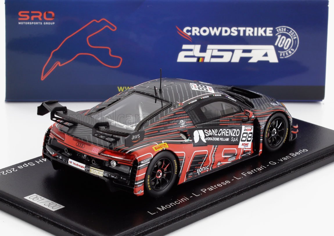 AUDI | R8 LMS GT3 EVO II 5.2L V10 TEAM TRESOR ATTEMPTO RACING N 88 24h SPA 2024 LEONARDO MONCINI - LORENZO PATRESE - LORENZO FERRARI - GLENN VAN BERLO