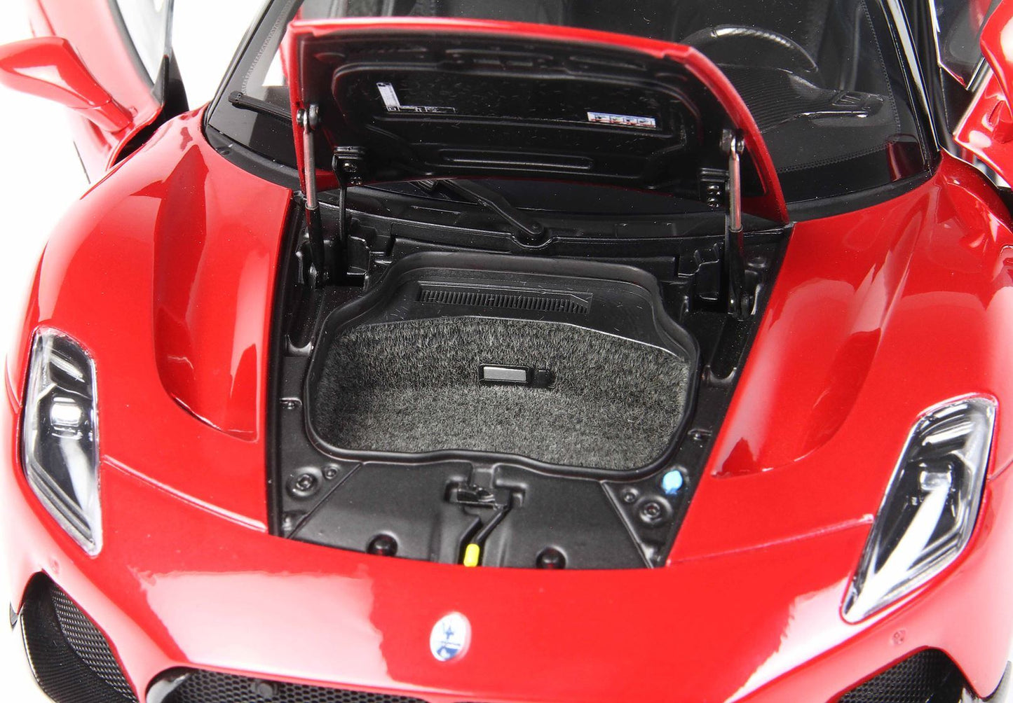 MASERATI MC20 DIECAST FULL OPEN ROSSO VINCENTE TETTO NERO - Vroomi