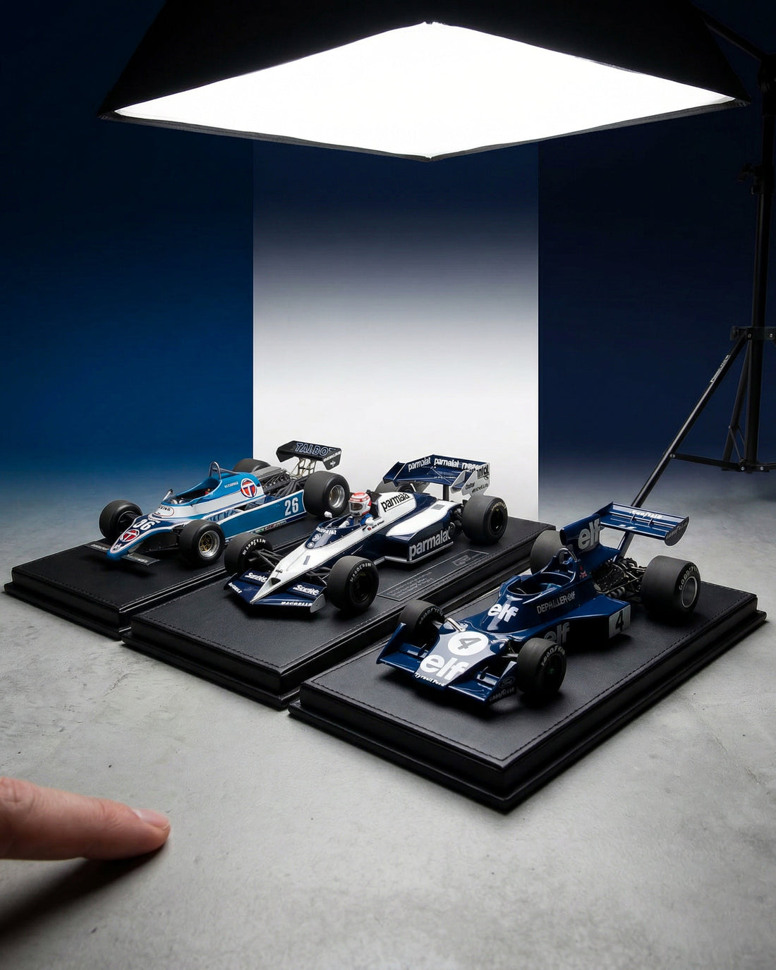 Images of scale model cars of GP Replicas Brand