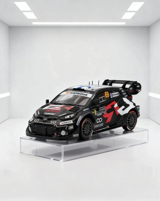 Maqueta de coche de rally Toyota Yaris WRC disponible en esta colección de réplicas de automovilismo