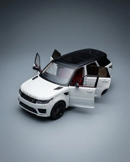 scale model car Range Rover with open doors, collectible replica available to order online