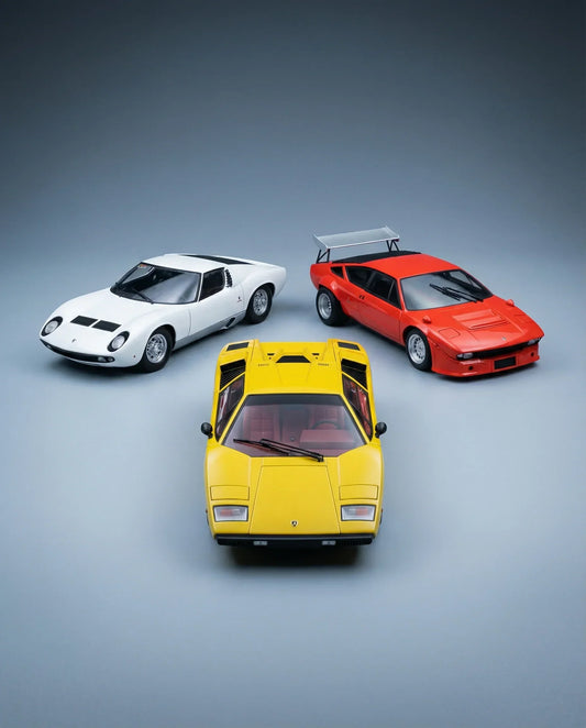 Three scale model cars of Kyosho on Vroomi website