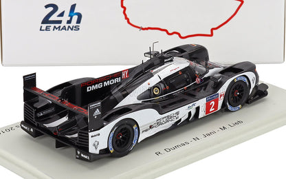 PORSCHE - 919 HYBRID 2,0 L TURBO ÉQUIPE PORSCHE N° 2 VAINQUEUR DES 24 HEURES DU MANS 2016 ROMAIN DUMAS - NEEL JANI - MARC LIEB - NOIR BLANC