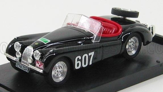 JAGUAR - XK 120 SPIDER N 607 RALLY DELLE ALPI 1953 - BLACK Scale model car on Vroomi
