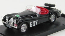 JAGUAR - XK 120 SPIDER N 607 RALLY DELLE ALPI 1953 - BLACK Scale model car on Vroomi