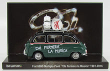 FIAT - 600D MULTIPLA 50th ANNIVERSARIO POOH 1966-2016 (DAL VIDEO 'CHI FERMERA' LA MUSICA' 1981) TV SERIES - GREEN BLACK Scale model car on Vroomi