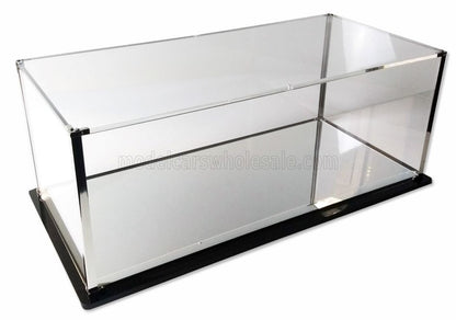 VETRINA DA ESPOSIZIONE - PER AUTO IN SCALA 1/18 - 1/12 - BASE A SPECCHIO Lunghezza 50,0 cm x Larghezza 23,0 cm x Altezza 20,5 cm (altezza interna 18,5 cm) - AUTO NON INCLUSA - ESPOSITORE IN PLASTICA