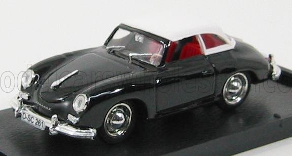 Porsche 356 Hard Top 1952 Black White Brumm 1:43 scale model