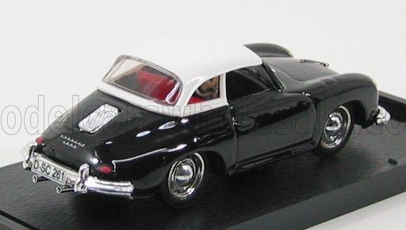 PORSCHE - 356 HARD TOP 1952 - BLACK WHITE Scale model car on Vroomi