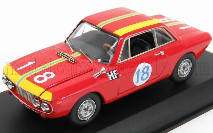 LANCIA - FULVIA COUPÉ 1.3 HF N 18 VAINQUEUR DE LA CLASSE GT 1.3 TARGA FLORIO 1966 CELLA - MARZI - ROUGE - Vroomi