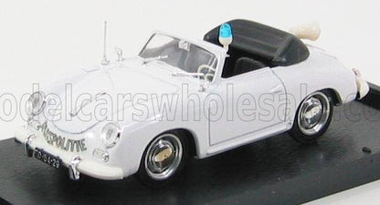 PORSCHE - 356 CABRIOLET POLICE OLANDESE 1952 - WHITE Scale model car on Vroomi