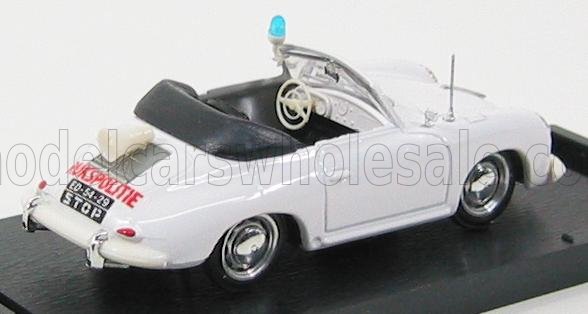 PORSCHE - 356 CABRIOLET POLICE OLANDESE 1952 - WHITE Scale model car on Vroomi