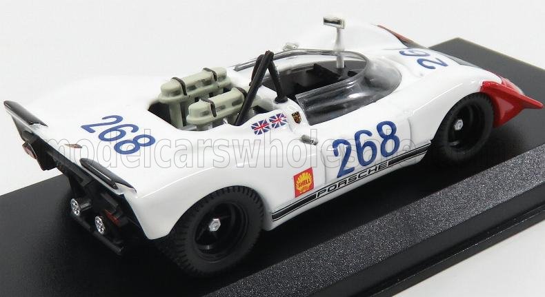 PORSCHE - 908/02 N 968 TARGA FLORIO 1969 REDMAN - ATTWOOD - BLANC ROUGE - Vroomi