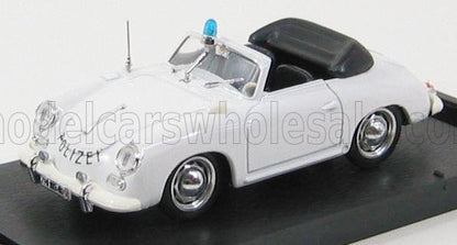 PORSCHE - 356 SPIDER OPEN POLICE SVIZZERA 1952 - WHITE Scale model car on Vroomi