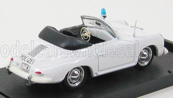 PORSCHE - 356 SPIDER OPEN POLICE SVIZZERA 1952 - WHITE Scale model car on Vroomi