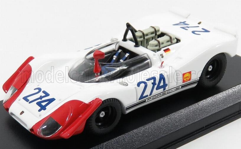 PORSCHE - 908/02 N 274 3e TARGA FLORIO 1969 STOMMELEN - HERRMANN - BLANC ROUGE - Vroomi