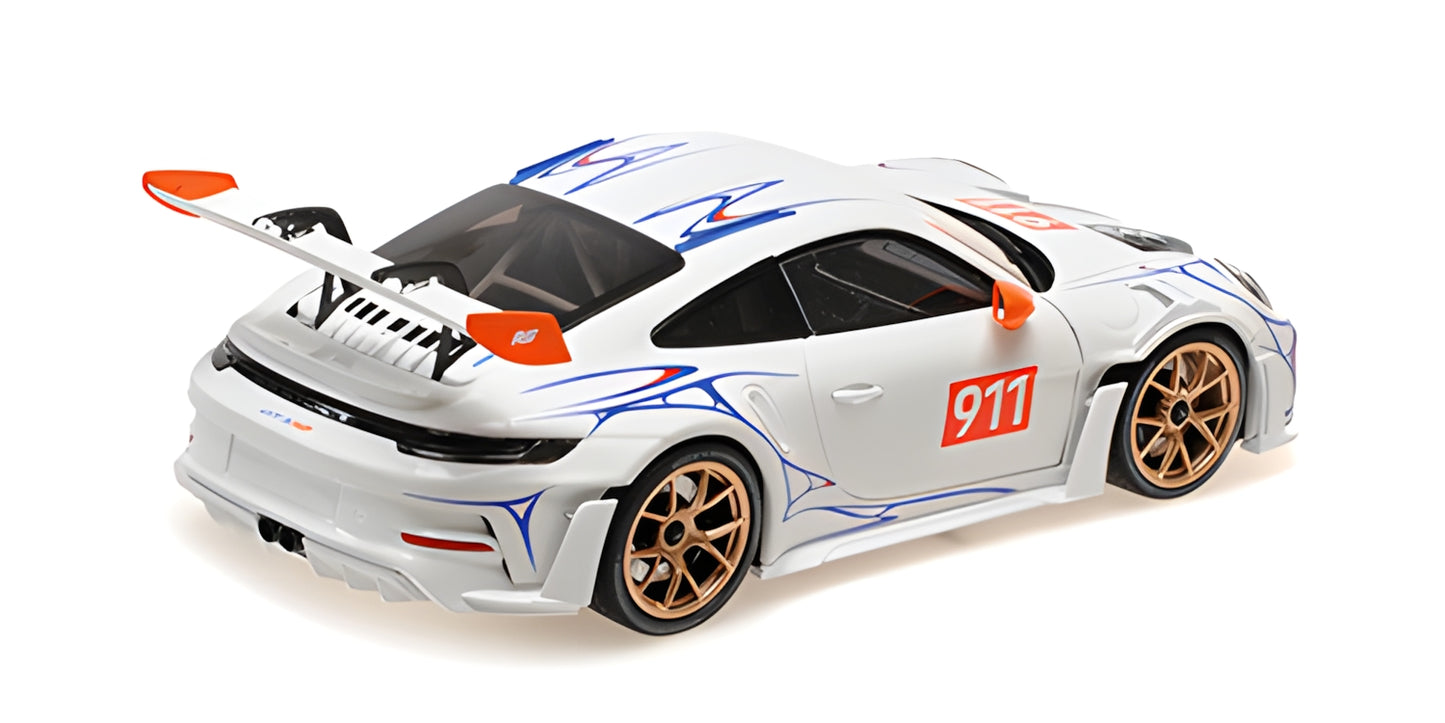 PORSCHE 911 (992) GT3RS WHITE & ORANGE 2023