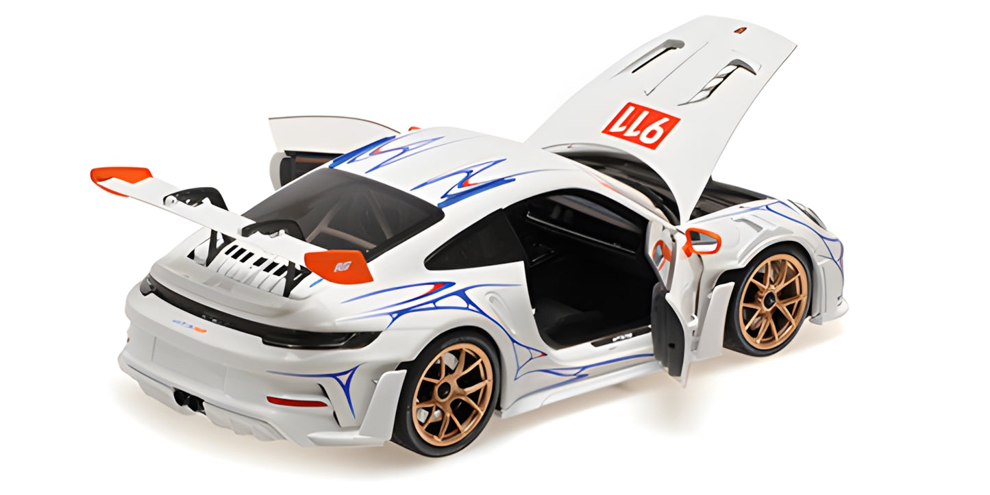 PORSCHE 911 (992) GT3RS WHITE & ORANGE 2023
