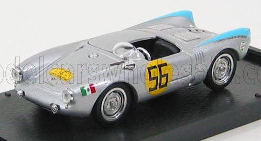 Porsche 550RS No. 56 Jaroslav Juan Carrera Panamericana Mexico 1954 Silver Brumm 1:43 scale model