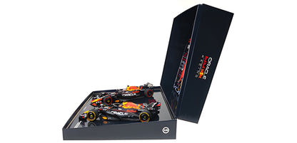 RED BULL RACING RB19 TWO CAR SET MAX VERSTAPPEN W.C. QATAR SPRINT &amp; GP 2023