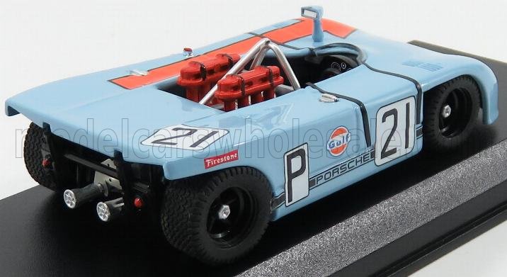 PORSCHE - 908/03 N 21 1000 km NURBURGRING 1970 RODRIGUEZ - KINNUNEN - BLEU CLAIR ORANGE - Vroomi