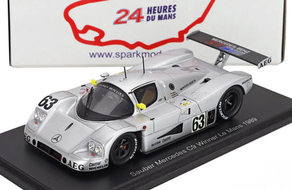 MERCEDES BENZ - SAUBER C9 5.0L TURBO V8 TEAM SAUBER MERCEDES N 63 WINNER 24h LE MANS 1989 JOCHEN MASS - MANUEL REUTER - STANLEY DICKENS - SILVER