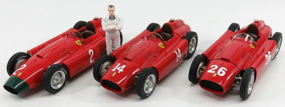 FERRARI - SET 3X F1  D50 MUSO CORTO N. 14 GP DI FRANCIA 1956 COLLINS - F1  D50 MUSO LUNGO N. 2 GP DI GERMANIA 1956 COLLINS - F1  D50 N. 26 GP D'ITALIA A MONZA 1956 COLLINS - ROSSO