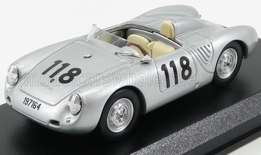 PORSCHE - 550RS SPIDER N 118 2e TARGA FLORIO 1959 - ARGENT - Vroomi