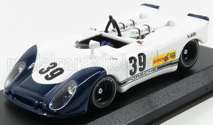 PORSCHE - 908/02 SPIDER FLUNDER N 39 INTERSERIES NORISRING 1970 NIKI LAUDA - BLANC BLEU - Vroomi